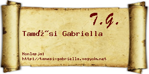 Tamási Gabriella névjegykártya